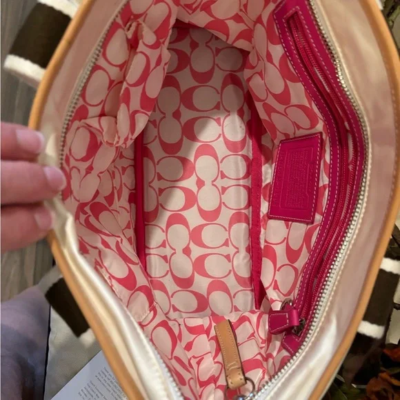 Coach Hampton Sateen Zip Top in Pink - Picture 4 of 7